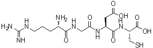 L-Arginylglycyl-L-alpha-aspartyl-L-cysteine molecular structure (CAS 109292-46-8)
