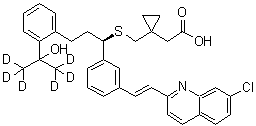 Montelukast-d<sub>6</sub> molecular structure (CAS 1093746-29-2)