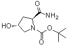 (2S,4R)-2-(Aminocarbonyl)-1-tert-butoxycarbonyl-4-hydroxypyrrolidine molecular structure (CAS 109384-24-9)