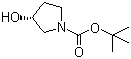 structure of CAS# 109431-87-0, (R)-(-)-N-Boc-3-pyrrolidinol;N-tert-Butoxycarbonyl-(R)-(-)-3-pyrrolidinol