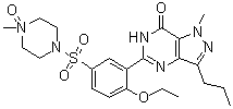 structure of CAS# 1094598-75-0, Sildenafil N-oxide;5-[2-Ethoxy-5-[(4-methyl-4-oxido-1-piperazinyl)sulfonyl]phenyl]-1,6-dihydro-1-methyl-3-propyl-7H-pyrazolo[4,3-d]pyrimidin-7-one