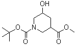 结构式 CAS# 1095010-47-1, 1-叔丁氧羰基-5-羟基哌啶-3-羧酸甲酯
