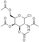 结构式 CAS# 109581-83-1, 2-(乙酰氨基)-2-脱氧-D-吡喃半乳糖基氯化物 3,4,6-三乙酸酯
