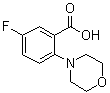 结构式 CAS# 1096880-75-9, 5-氟-2-(4-吗啉基)苯甲酸