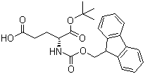 structure of CAS# 109745-15-5, N-(9-Fluorenylmethyloxycarbonyl)-D-glutamic acid 1-tert-butyl ester;Fmoc-Glu-OtBu