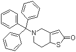 structure of CAS# 109904-26-9, 5,6,7,7a-Tetrahydro-5-(triphenylmethyl)thieno[3,2-c]pyridinone