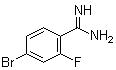 4-Bromo-2-fluorobenzenecarboximidamide molecular structure (CAS 1100752-71-3)