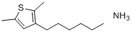 structure of CAS# 110134-47-9, 3-Hexyl-2,5-dimethylthiophene amine
