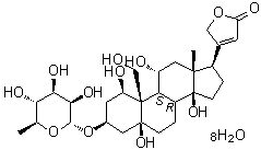 结构式 CAS# 11018-89-6, 乌本苷八水合物