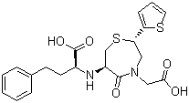 结构式 CAS# 110221-53-9, 替莫普利; [(2S,6R)-6-[[(S)-1-(乙氧羰基)-3-苯基丙基]氨基]-5-氧代-2-(2-噻吩基)-1,4-硫氮杂卓-4-基]乙酸
