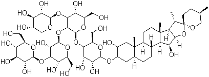 结构式 CAS# 11024-24-1, 毛地黄皂苷