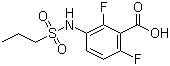 结构式 CAS# 1103234-56-5, 2,6-二氟-3-(丙磺酰氨基)苯甲酸