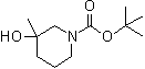 structure of CAS# 1104083-27-3, tert-Butyl 3-hydroxy-3-methylpiperidine-1-carboxylate