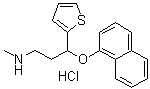 结构式 CAS# 1104890-90-5, N-甲基-3-(萘-1-基氧基)-3-(噻吩-2-基)丙胺盐酸盐