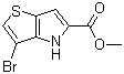 结构式 CAS# 1105187-36-7, 3-溴-4H-噻吩并[3,2-b]吡咯-5-羧酸甲酯
