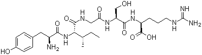 Tyrosinyl-isoleucinyl-glycinyl-serinyl-arginine molecular structure (CAS 110590-64-2)