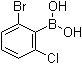 结构式 CAS# 1107580-65-3, 2-溴-6-氯苯硼酸