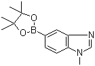 structure of CAS# 1107627-02-0, 1-Methyl-1H-benzimidazole-5-boronic acid pinacol ester;1-Methyl-5-(4,4,5,5-tetramethyl-1,3,2-dioxaborolan-2-yl)-1H-benzimidazole