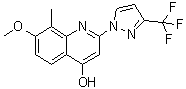 7-Methoxy-8-methyl-2-[3-(trifluoromethyl)-1H-pyrazol-1-yl]-4-quinolinol molecular structure (CAS 1108660-11-2)