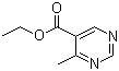 结构式 CAS# 110960-73-1, 4-甲基-5-嘧啶甲酸乙酯