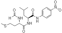 N-Formyl-L-methionyl-N-(4-nitrophenyl)-L-leucinamide molecular structure (CAS 111150-07-3)