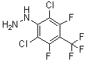 structure of CAS# 111234-64-1, [2,6-Dichloro-3,5-difluoro-4-(trifluoromethyl)phenyl]hydrazine