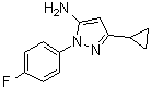 结构式 CAS# 1114957-51-5, 3-环丙基-1-(4-氟苯基)-1H-吡唑-5-胺