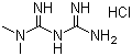 Metformin hydrochloride molecular structure (CAS 1115-70-4)