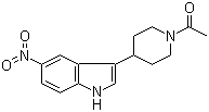 1-[4-(5-Nitro-1H-indol-3-yl)-1-piperidinyl]ethanone molecular structure (CAS 111608-65-2)