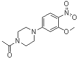 结构式 CAS# 1116229-11-8, 1-乙酰基-4-[3-(甲氧基)-4-硝基苯基]哌嗪