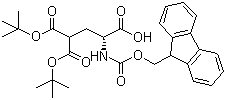 structure of CAS# 111662-65-8, Fmoc-D-Gla(otbu)2-OH;N-(9-Fluorenylmethyloxycarbonyl)-gamma-carboxy-D-glutamic-acid gamma-di-tert-butyl ester