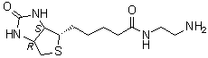 结构式 CAS# 111790-37-5, (3aS,4S,6aR)-N-(2-氨基乙基)六氢-2-氧代-1H-噻吩并[3,4-d]咪唑-4-戊酰胺