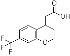 3,4-Dihydro-7-(trifluoromethyl)-2H-1-benzopyran-4-acetic acid molecular structure (CAS 1121583-64-9)