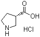 (S)-Pyrrolidine-3-carboxylic acid hydrochloride molecular structure (CAS 1124369-40-9)