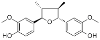 structure of CAS# 112652-46-7, Fragransin A2;(+)-Fragransin A; 4,4'-[(2R,3R,4R,5R)-Tetrahydro-3,4-dimethyl-2,5-furandiyl]bis[2-methoxyphenol]
