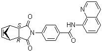 structure of CAS# 1127442-82-3, rel-4-[(3aR,4S,7R,7aS)-1,3,3a,4,7,7a-Hexahydro-1,3-dioxo-4,7-methano-2H-isoindol-2-yl]-N-8-quinolinylbenzamide