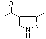 structure of CAS# 112758-40-4, 3-Methyl-1H-pyrazole-4-carboxaldehyde