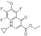 structure of CAS# 112811-70-8, Ethyl 2-(2,4,5-trifluoro-3-methoxybenzoyl)-3-cyclopropylaminoacrylate