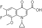 structure of CAS# 112811-72-0, 1-Cyclopropyl-6,7-difluoro-1,4-dihydro-8-methoxy-4-oxo-3-quinolinecarboxylic acid