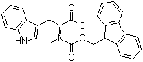 structure of CAS# 112913-63-0, N-[(9H-Fluoren-9-ylmethoxy)carbonyl]-N-methyl-L-tryptophan
