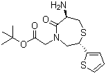 tert-Butyl (2S,6R)-6-amino-5-oxo-2-(2-thienyl)perhydro-1,4-thiazepine-4-acetate molecular structure (CAS 112968-38-4)