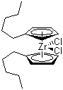 Bis(pentylcyclopentadienyl)zirconium dichloride molecular structure (CAS 113040-61-2)