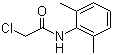 structure of CAS# 1131-01-7, 2-Chloro-N-(2,6-dimethylphenyl)acetamide;2-Chloro-2',6'-acetoxylidide; N-(Chloroacetyl)-2,6-diethylaniline