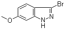 结构式 CAS# 1134328-18-9, 3-溴-6-甲氧基-1H-吲唑