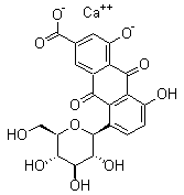 Rhein-8-glucoside calcium salt molecular structure (CAS 113443-70-2)