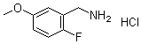结构式 CAS# 1134508-37-4, 2-氟-5-甲氧基苯甲胺盐酸盐