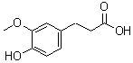 结构式 CAS# 1135-23-5, 3-(3-甲氧基-4-羟基苯基)丙酸