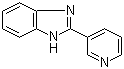 结构式 CAS# 1137-67-3, 2-(3-吡啶基)-1H-苯并咪唑