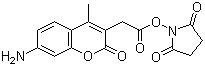 7-Amino-4-methyl-3-coumarinacetic acid N-succinimidyl ester molecular structure (CAS 113721-87-2)
