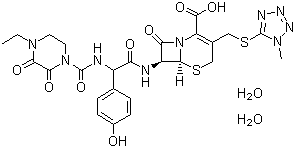 结构式 CAS# 113826-44-1, 头孢哌酮二水合物